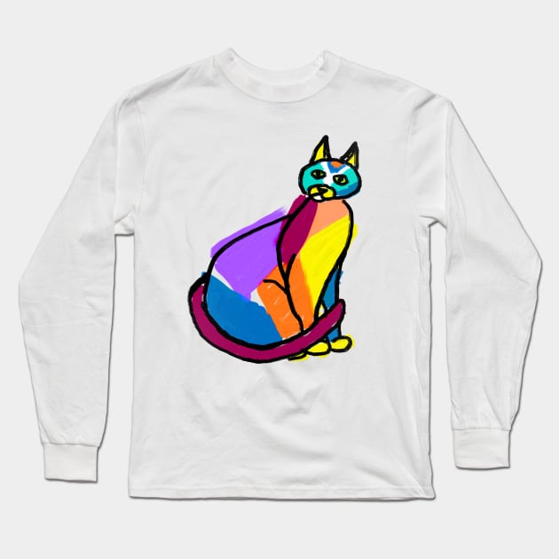 Hero Cat Long Sleeve T-Shirt by Jan4insight TeeStore